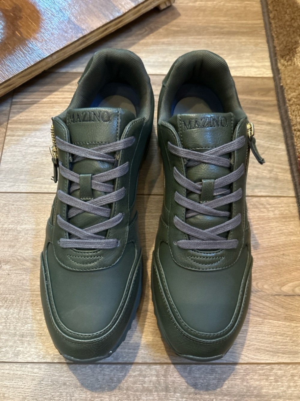 Manzino Selentine Olive Men’s Casual Sneakers Size 11